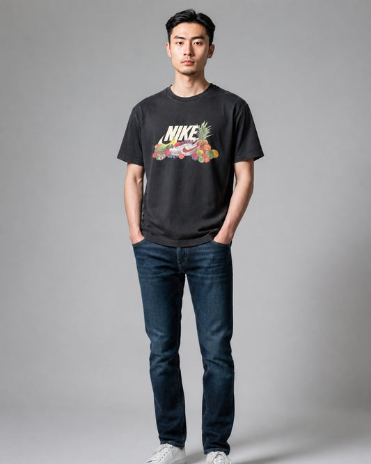 Leox Hub Nike Sportswear black Fresh Fruit graphic t-shirt