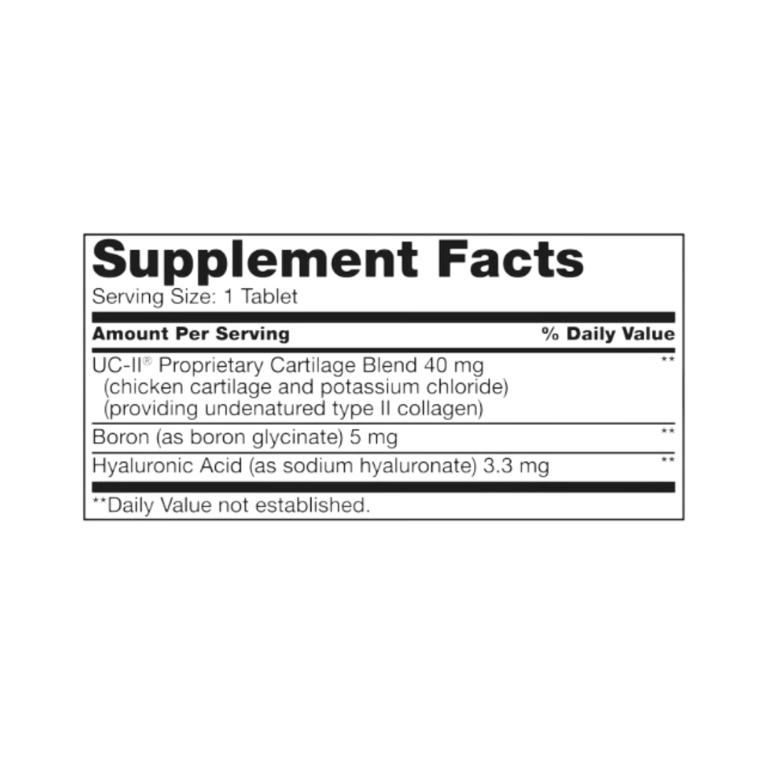 Kirkland Signature Triple Action Joint Health supplement bottle label view detailing ingredients, recycling info, and clinical studies.