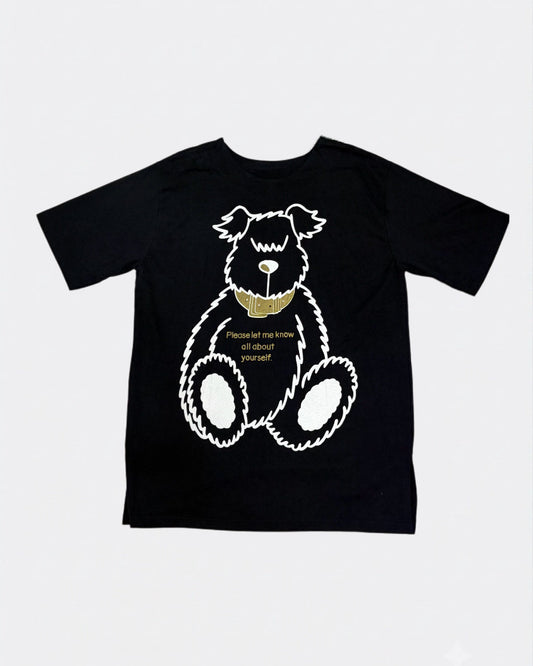 Leox Hub cute puppy graphic t-shirt featuring adorable dog portrait illustration print
