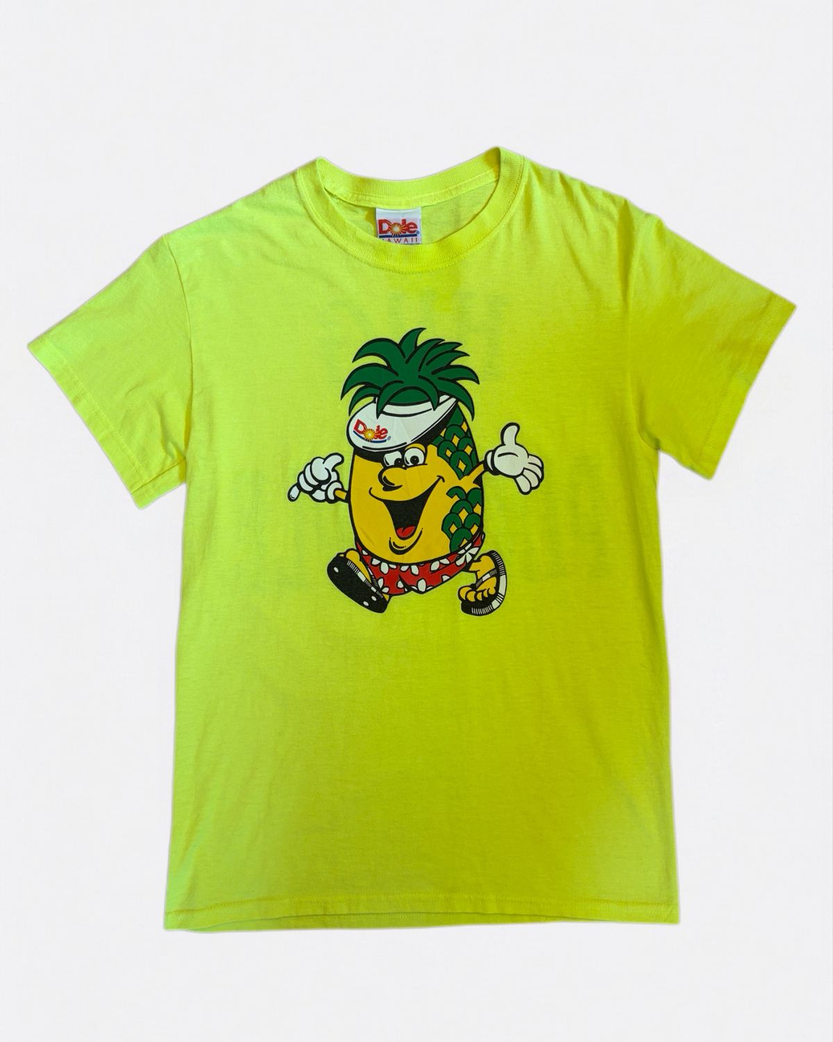 Dole Plantation Hawaii Nuclear Neon Yellow Tee Front View