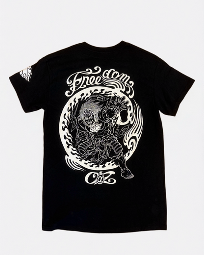 FREEDOM@OZ Japanese MMA Gym Black Tee Back View