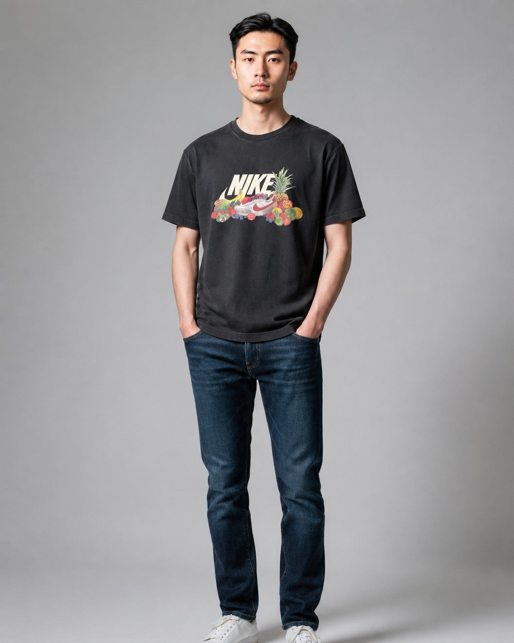 Leox Hub Nike Sportswear black Fresh Fruit graphic t-shirt