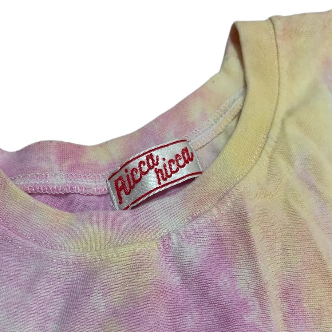 Leox Hub Ricca Ricca colorful tie-dye t-shirt featuring front graphic print and casual relaxed fit