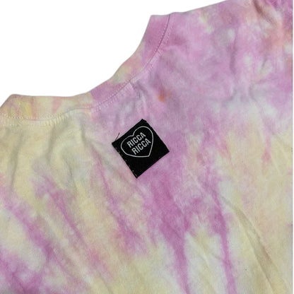 Leox Hub Ricca Ricca colorful tie-dye t-shirt featuring front graphic print and casual relaxed fit
