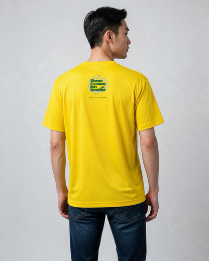 Leox Hub Shonan Fujisawa City Marathon event t-shirt featuring runner graphic and Japanese event typography