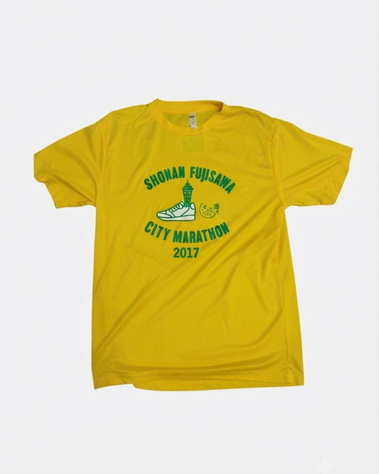 2017 Shonan Fujisawa City Marathon Yellow Tee Front View