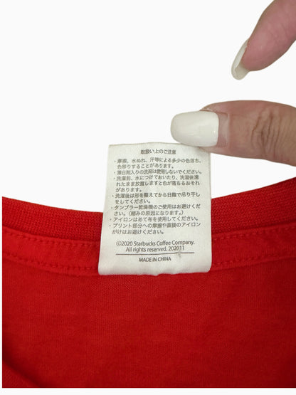 Leox Hub Starbucks Japan 2021 Holiday staff t-shirt featuring festive graphic design