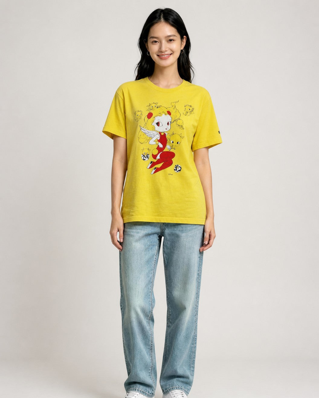 eox Hub Yoshitomo Nara x Satoshi Ohno Japan 24 Hour TV charity t-shirt featuring collaborative graphic artwork