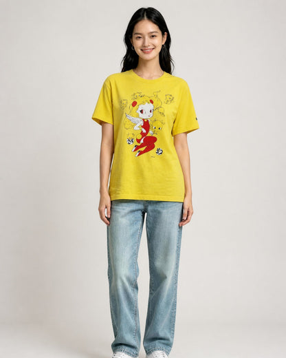 eox Hub Yoshitomo Nara x Satoshi Ohno Japan 24 Hour TV charity t-shirt featuring collaborative graphic artwork