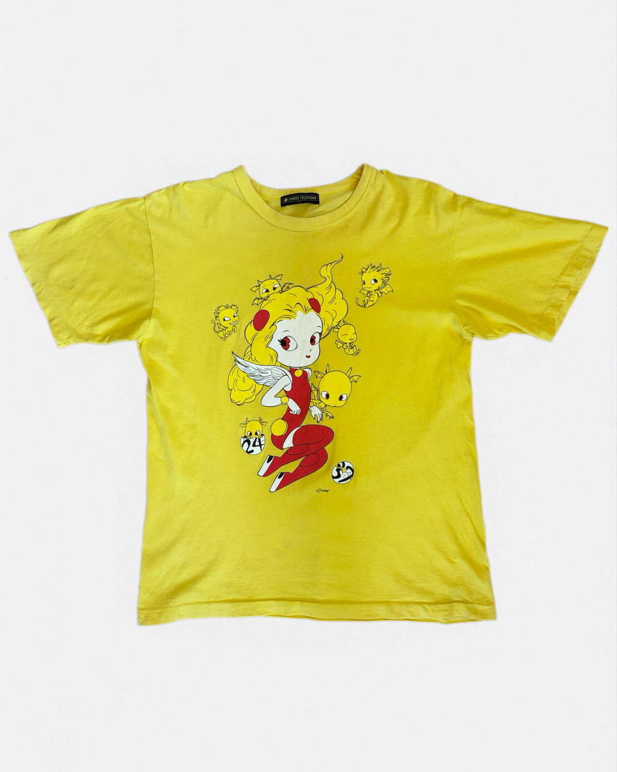 Leox Hub Yoshitomo Nara x Satoshi Ohno Japan 24 Hour TV charity t-shirt featuring collaborative graphic artwork
